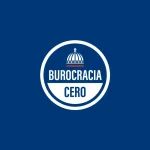 Logotipo oficial del programa Burocracia Cero de República Dominicana sobre fondo azul
